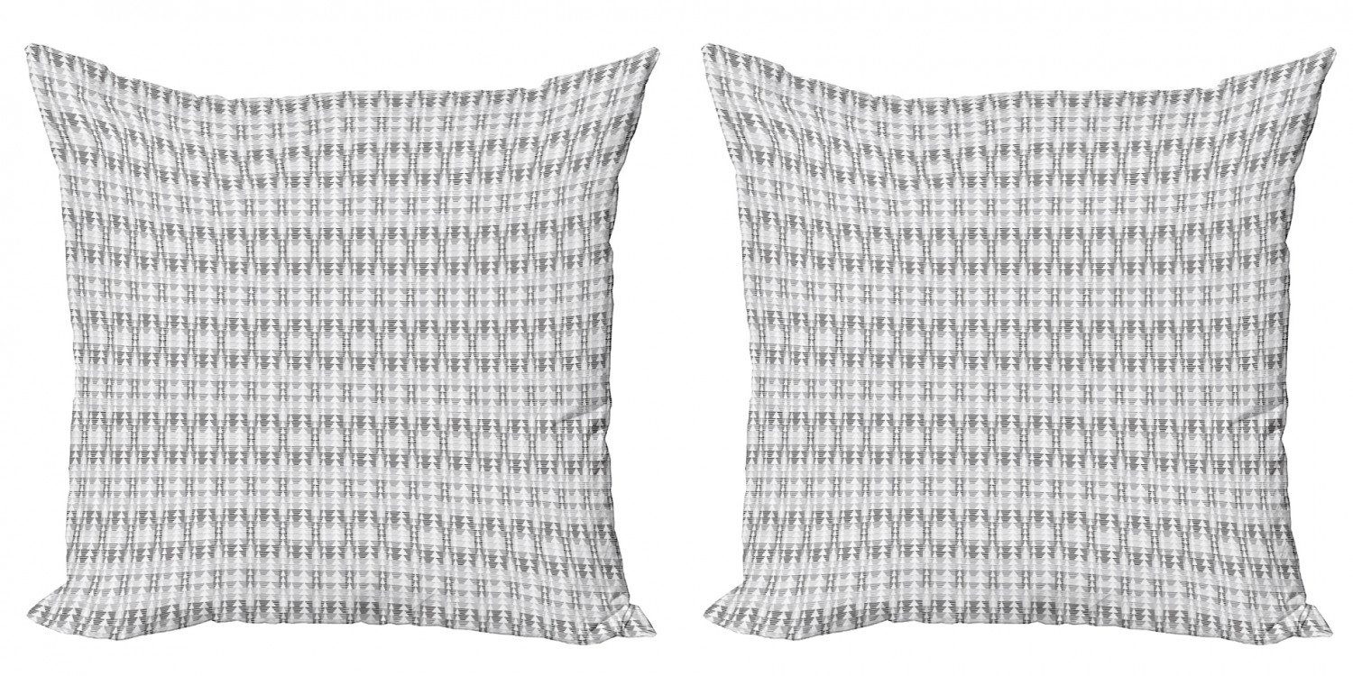 Accent Modern Dreieckige Digitaldruck, Abstrakt Kissenbezüge (2 Stück), Streifen-Muster Abakuhaus Doppelseitiger
