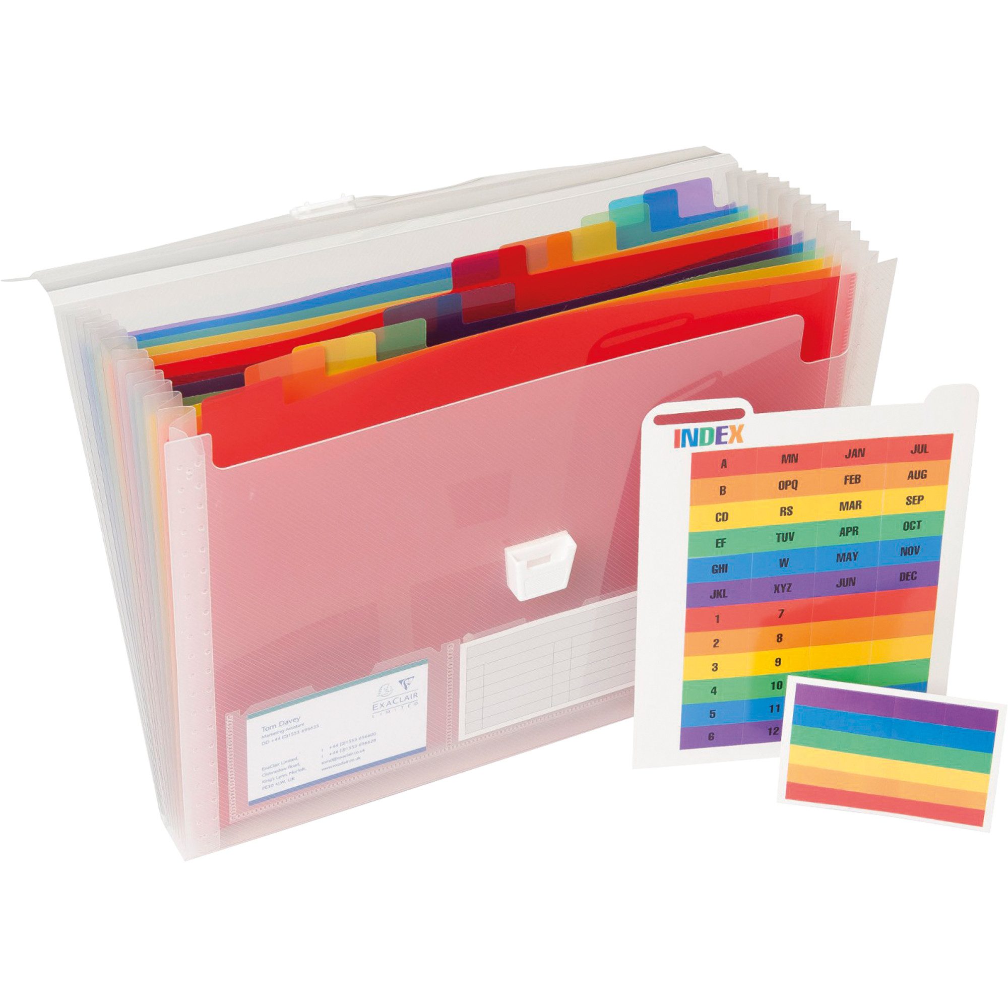 EXACOMPTA Organisationsmappe Fächermappe CRYSTAL 55298E 13Fächer PP (5 Stück)