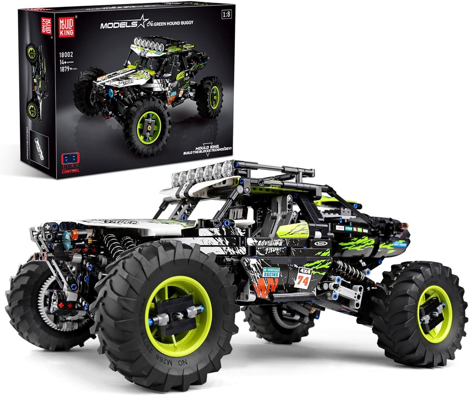 COIL RC-Geländewagen, RC-Buggy, Spielbausteine, Bausteinset, Spielbauklötze, (Modell: 18002, 1879 St), ferngesteuerter, Frequenz: 2,4 GHz, für Kinder ab 14 Jahren
