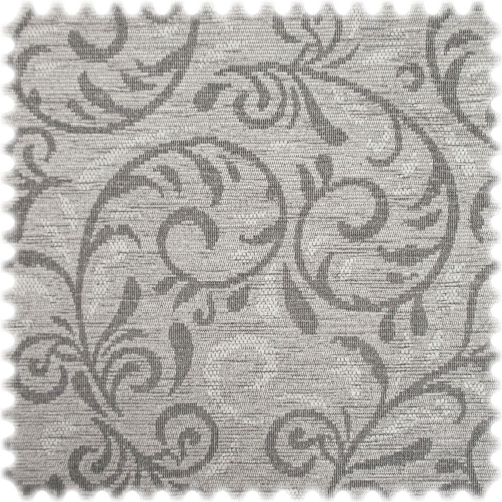 Heiro Stoff Chenille Möbelstoff Valencia Hellgrau, Polsterstoff Meterware - Breite:140 cm