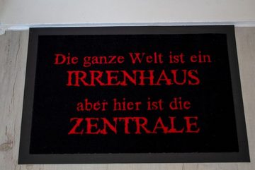 Fußmatte Irrenhaus Türmatte 60 x 40 cm, Mr. Ghorbani, Rechteckig, Höhe: 3 mm