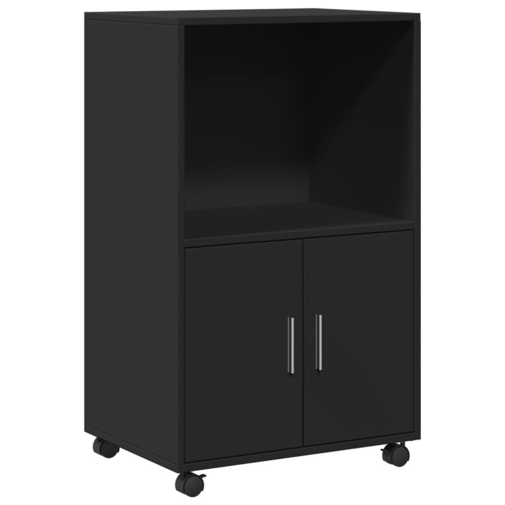vidaXL Sideboard Rollschrank Schwarz 55x40x91 cm Holzwerkstoff (1 St) günstig online kaufen