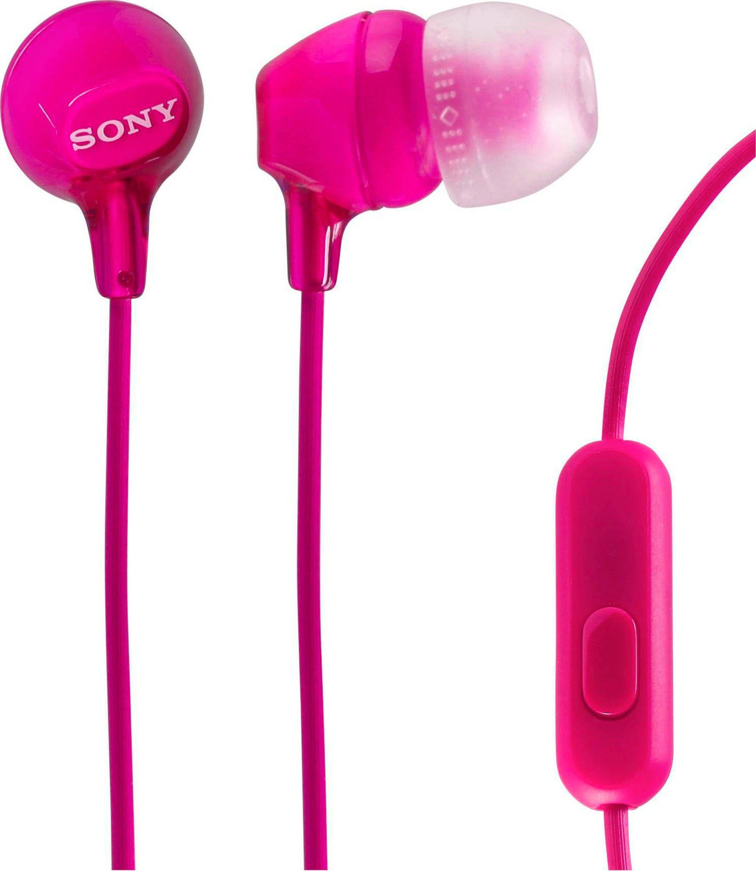 Abholzung Sony MDR-EX15AP pink mit (Rauschunterdrückung, Fernbedienung) In-Ear-Kopfhörer