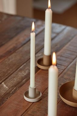 Ib Laursen Kandelaber, 2 Stück moderne skandic Stil Kerzenständer, aschgrau matt