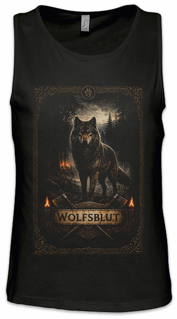 Urban Backwoods Tanktop Wolfsblut Ärmelloses T-Shirt Wolf Geri Freki Norse Nordic Berserker Vikings Wikinger Valhalla Runes
