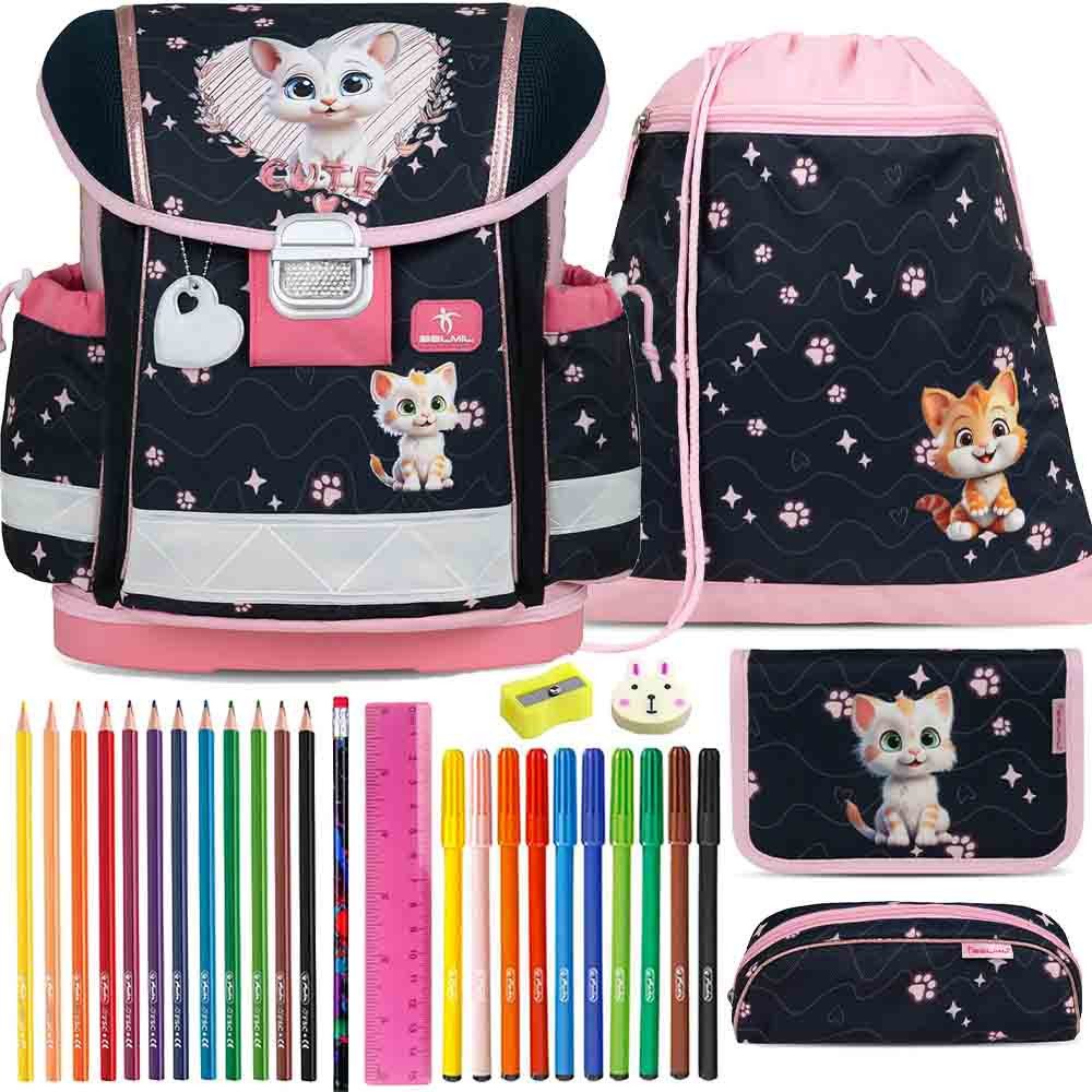 Belmil Schulranzen Set Classy 10-teilig 2025 Mädchen Cute Kitten