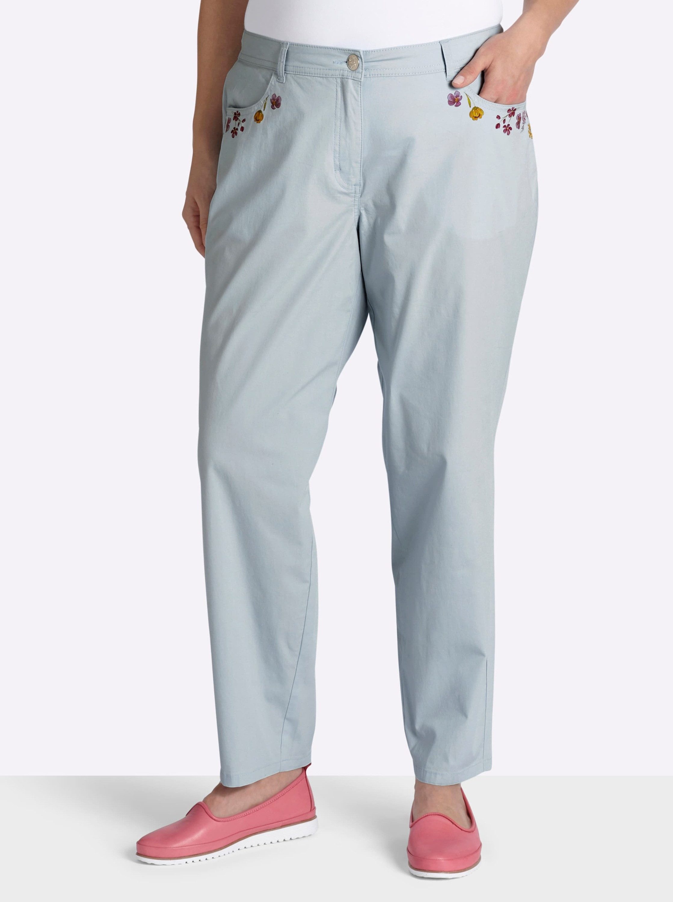 Sheego Jerseyhose Chinohose normal