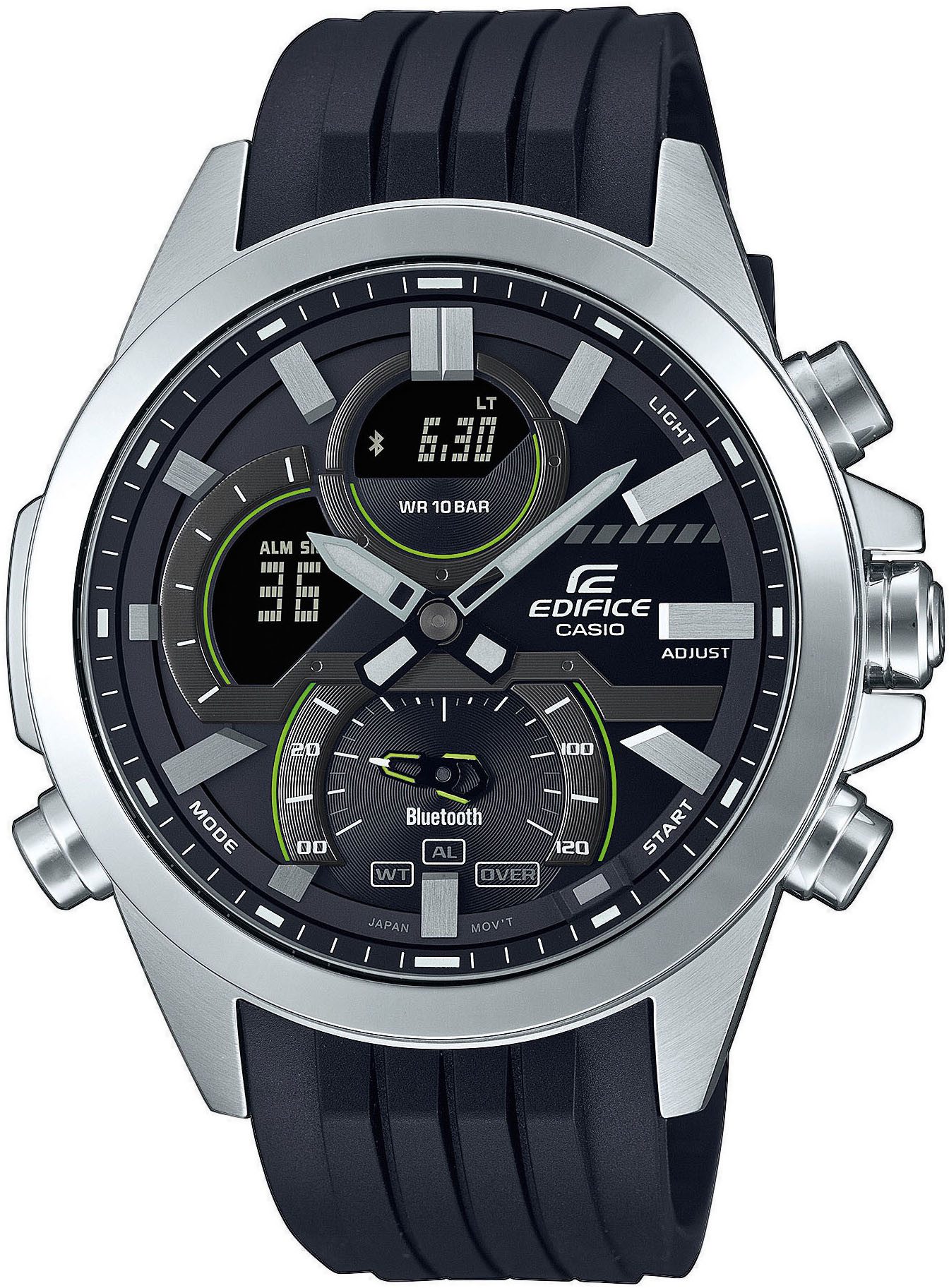 CASIO EDIFICE Smartwatch, Armbanduhr, Herrenuhr, Bluetooth, Stoppfunktion, Weltzeit, digital