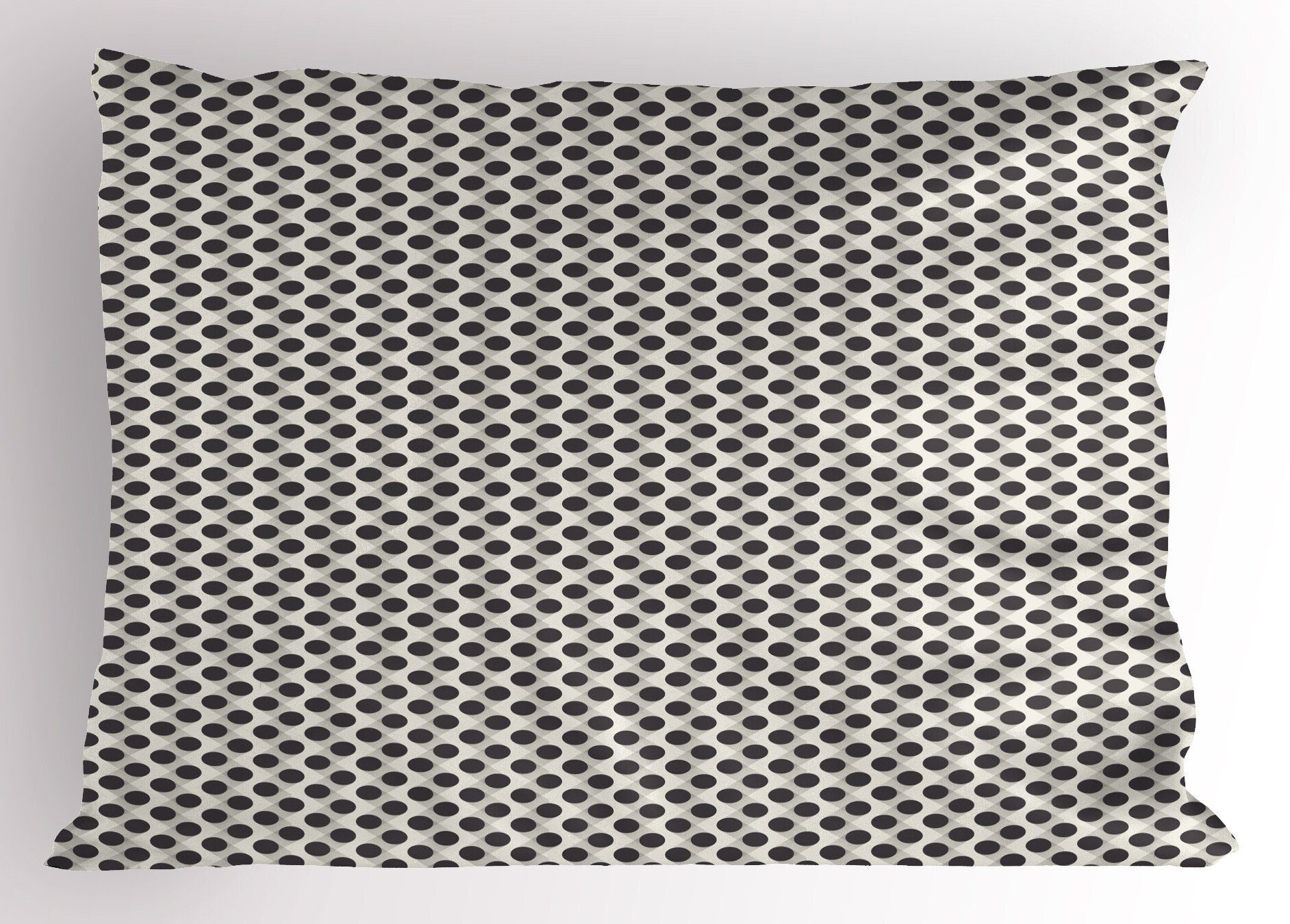 Stück), Runden Kissenbezüge Gedruckter Symmetric Abakuhaus Geometrisch (1 Dekorativer Size Kissenbezug, King Standard Retro
