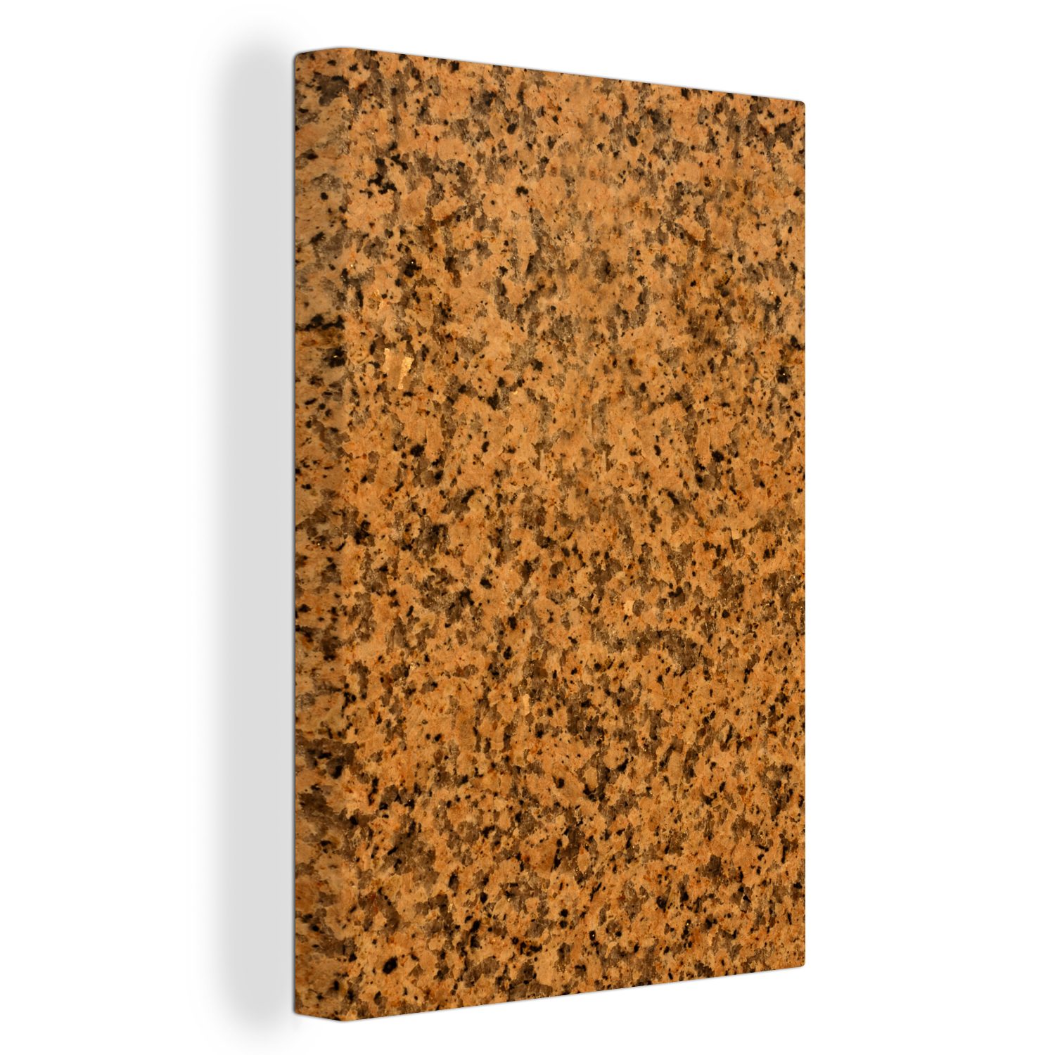 OneMillionCanvasses® Leinwandbild Orange - Schwarz - Granit - Kieselsteine, (1 St), Leinwandbild fertig bespannt inkl. Zackenaufhänger, Gemälde, 20x30 cm