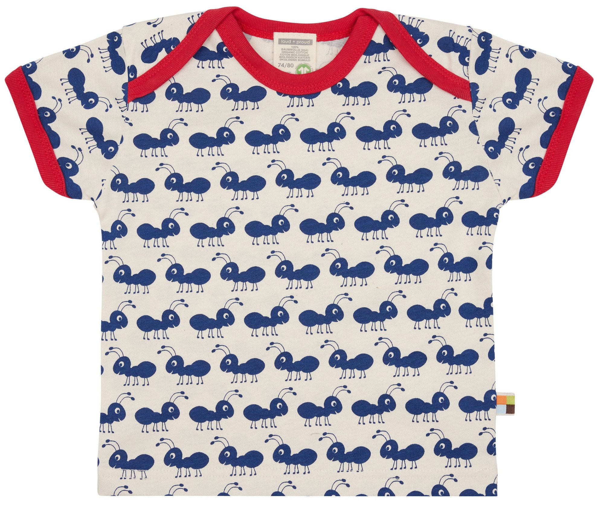 loud + proud T-Shirt mit Ameisen Druckmotiv Bio Baumwolle, GOTS