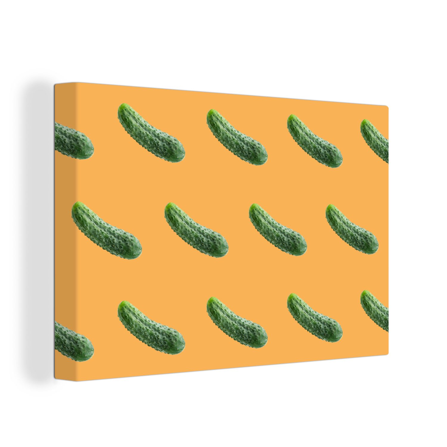 Wanddeko, OneMillionCanvasses® Orange, Muster Gemüse - 30x20 Aufhängefertig, St), Wandbild - Leinwandbild (1 cm Leinwandbilder,