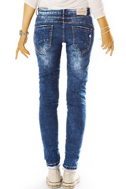 be styled Slim-fit-Jeans Slim Fit Hüftjeans Hose im Relaxed Fit Look - Damen - j4g-1 mit Stretch-Anteil, 5-Pocket-Style