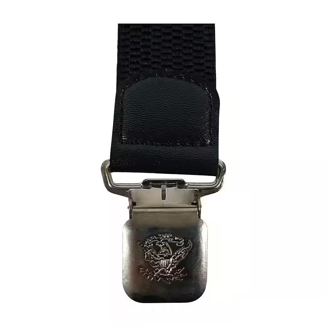 Ware aus aller Welt Hosenträger schwarz starke Y Hosenträger 40 mm breit mit starke Krallenclips