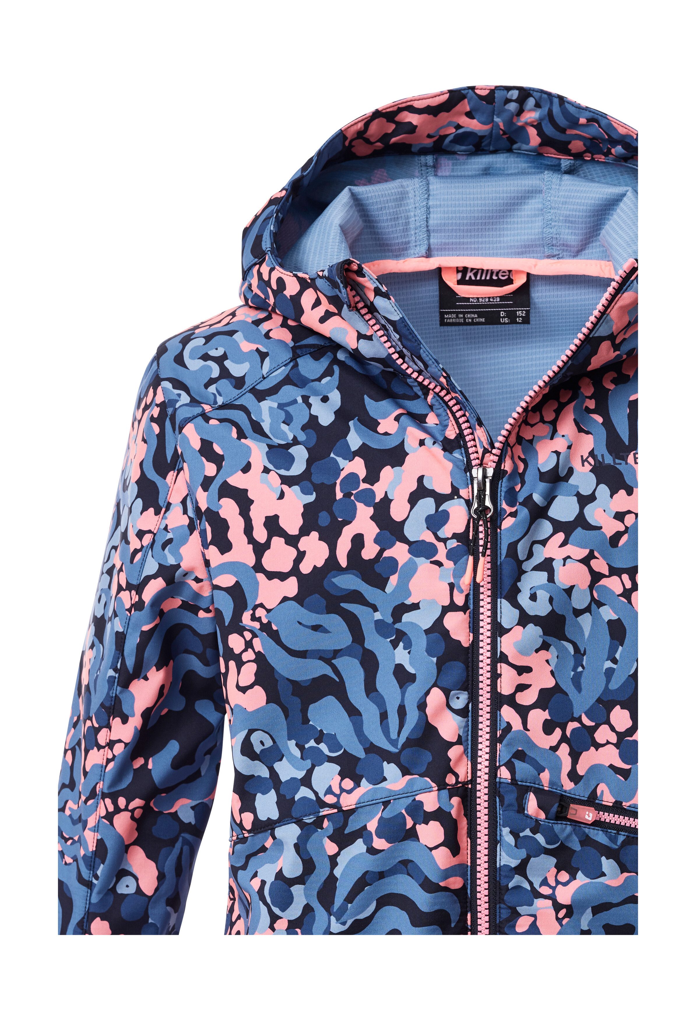 Killtec Softshelljacke KOS 154 GRLS SFTSHLL JCKT Wind- und wasserabweisende Kinderjacke mit buntem Print