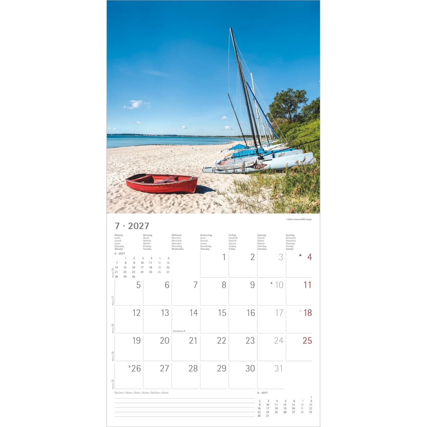 NEUMANN Wandkalender Seeblicke 2027