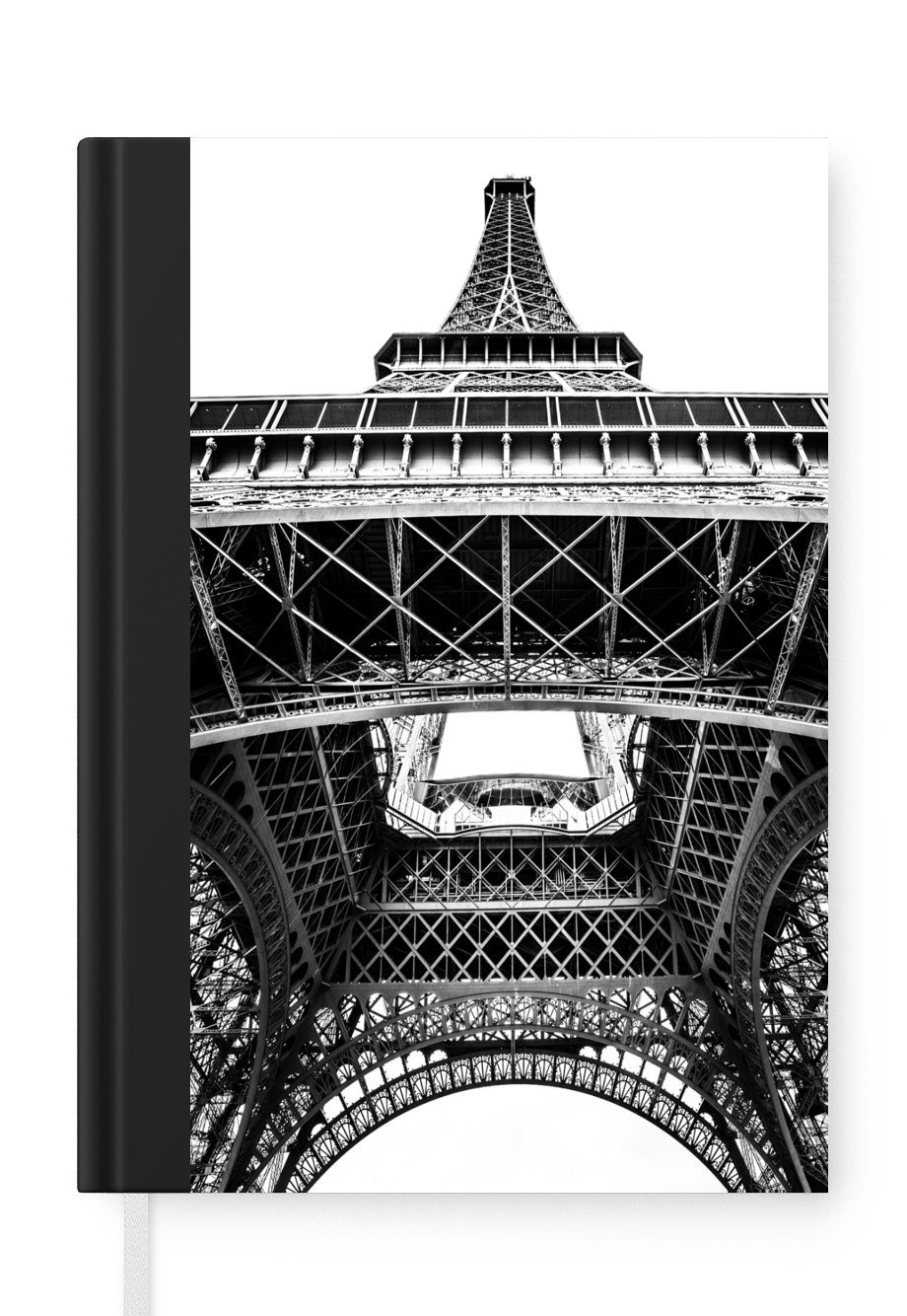 MuchoWow Notizbuch Unter dem Eiffelturm, Journal, Merkzettel, Tagebuch, Notizheft, A5, 98 Seiten, Haushaltsbuch