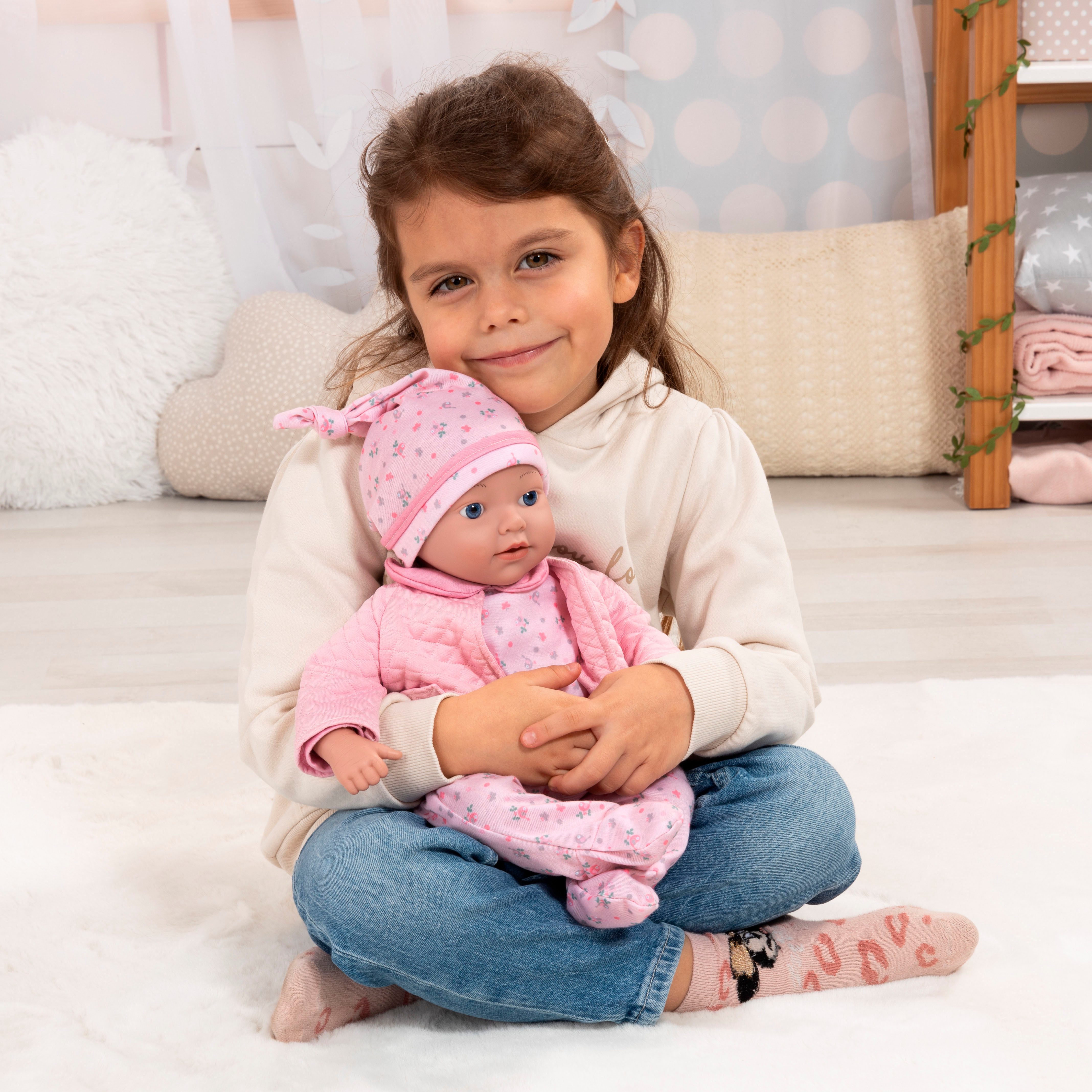 Bayer Babypuppe Reborn Baby, 38 cm rosa
