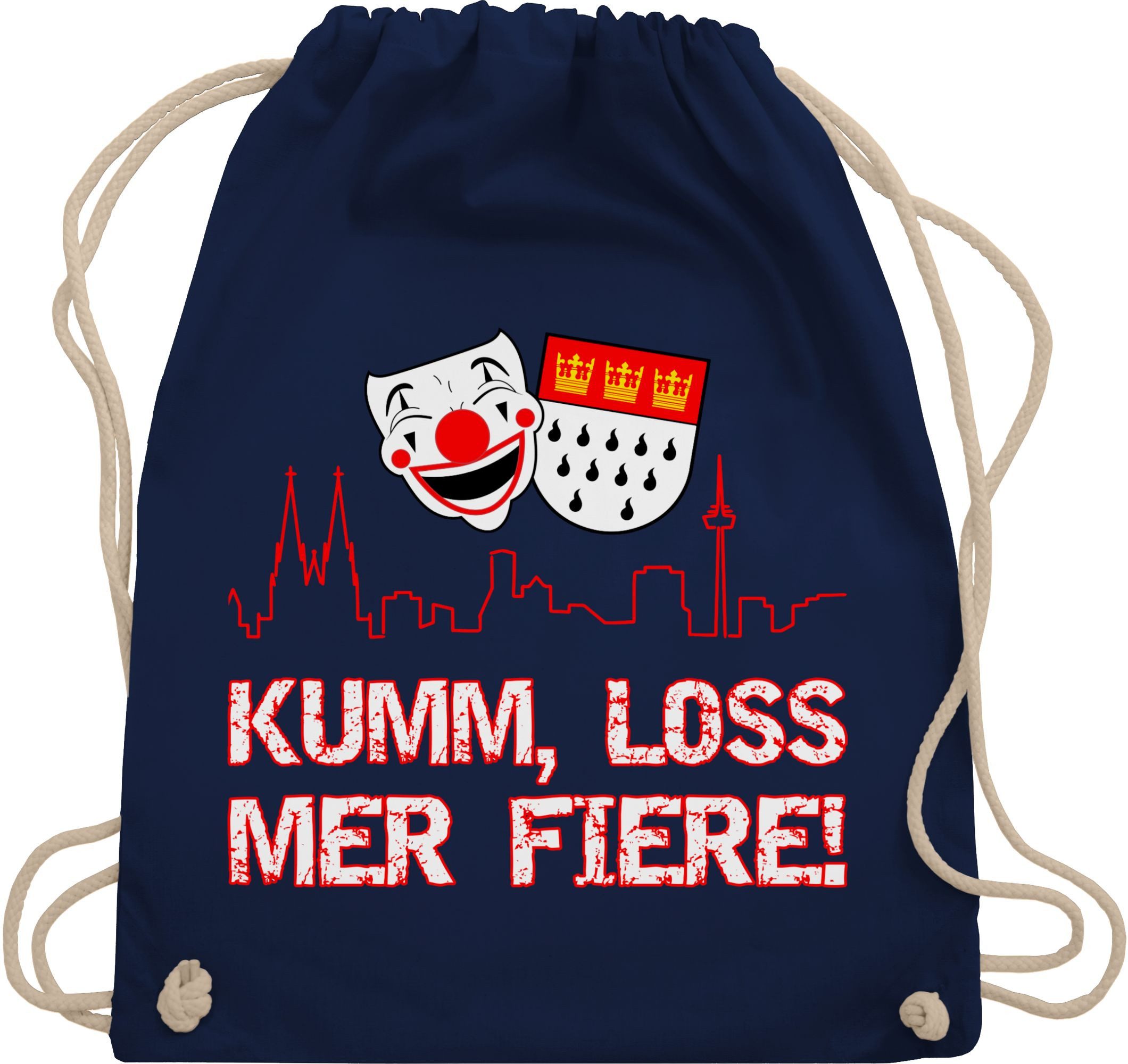 Turnbeutel Kumm loss mer fiere Kölle Alaaf I Köln Wappen Karneval I Karnevalskost