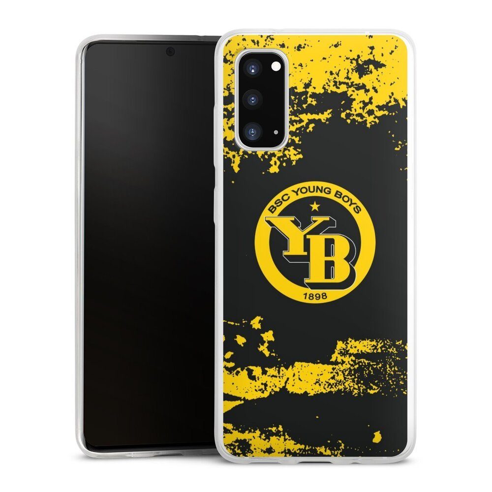 DeinDesign Handyhülle BSC Young Boys Offizielles Lizenzprodukt Fanartikel BSC YB Grunge, Samsung Galaxy S20 Slim Case Silikon Hülle Ultra Dünn Schutzhülle