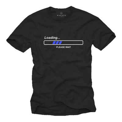 MAKAYA Print-Shirt »Lustiges Gamer Computer T-Shirt Spruch Nerd Motiv Print Druck Herren« mit Druck