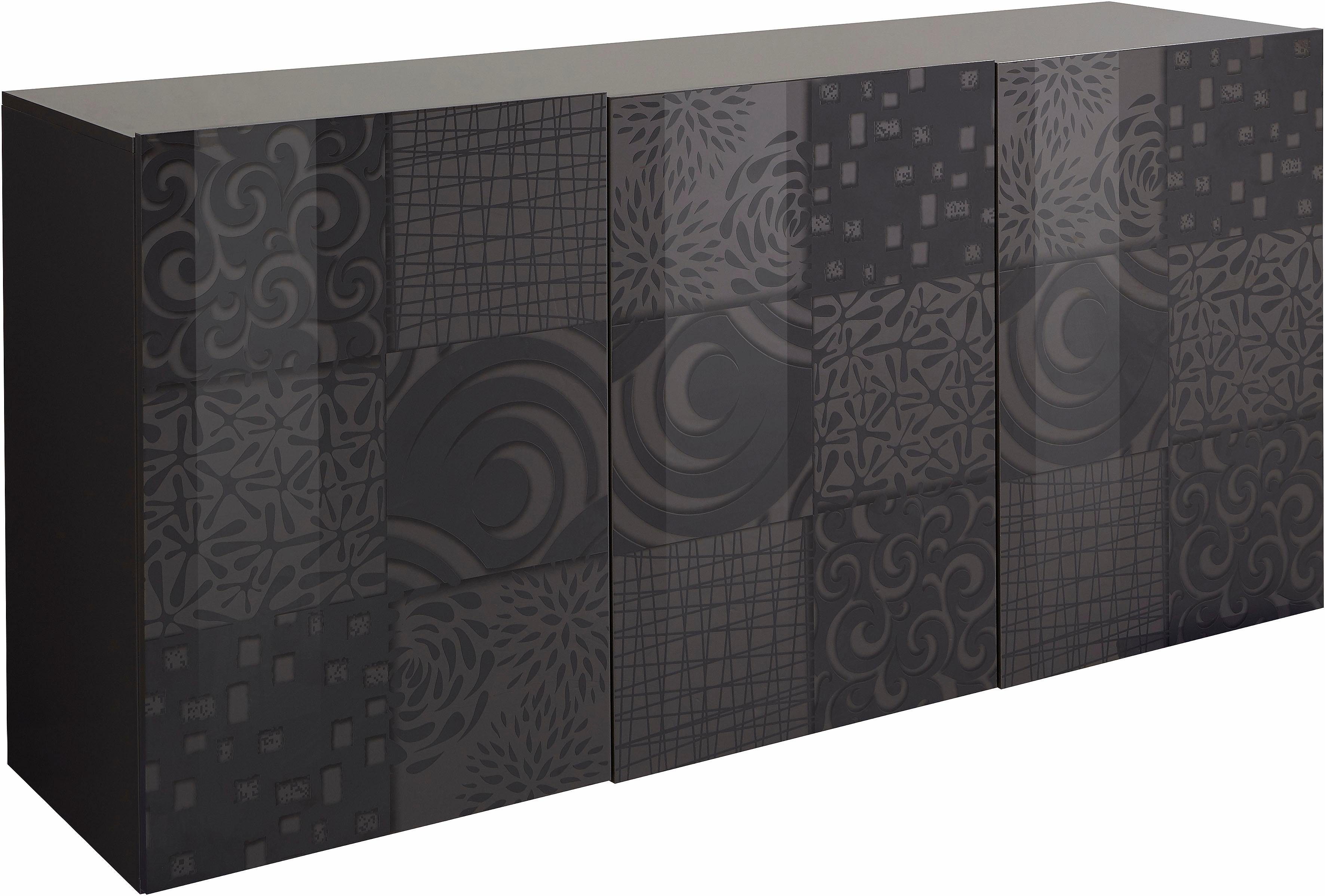 Home affaire Sideboard Miro, Breite 181 cm mit dekorativem Siebdruck