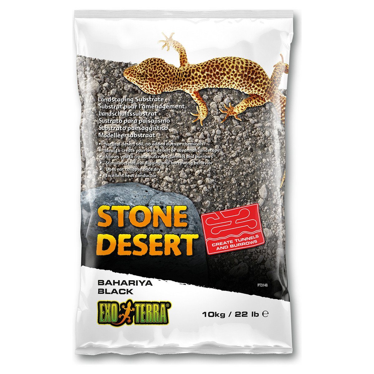 Terrarien-Substrat Bahariya Black Stone Desert 10 kg