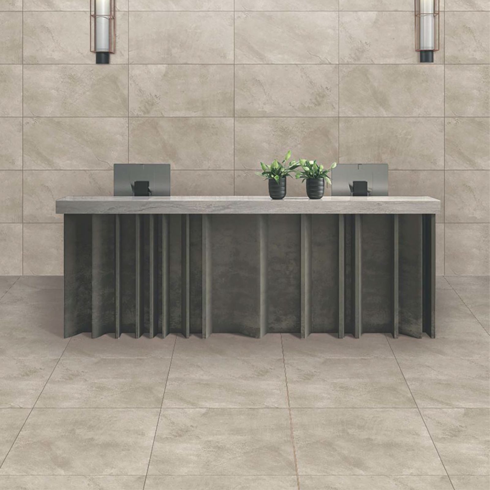 Bodenfliese 1 Paket (1,44 m) Fliesen STARDUST CEMENTO VILNIUS (60 × 60 cm), braun, braun, gezuckert Beton Zementoptik Wandverkleidung Bodenbelag