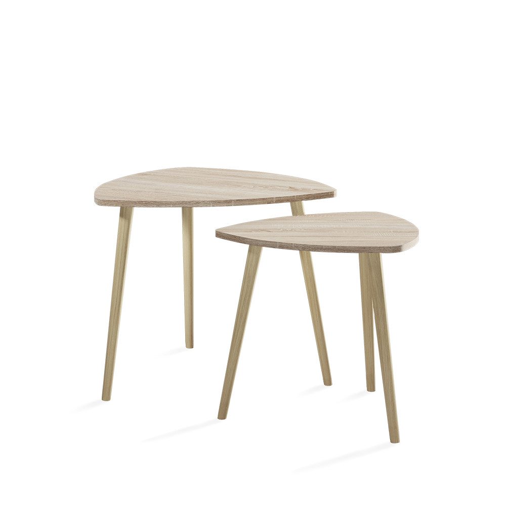 Vicco Couchtisch Twino, Sonoma, 48 x 45 cm 2er Set (1-St)