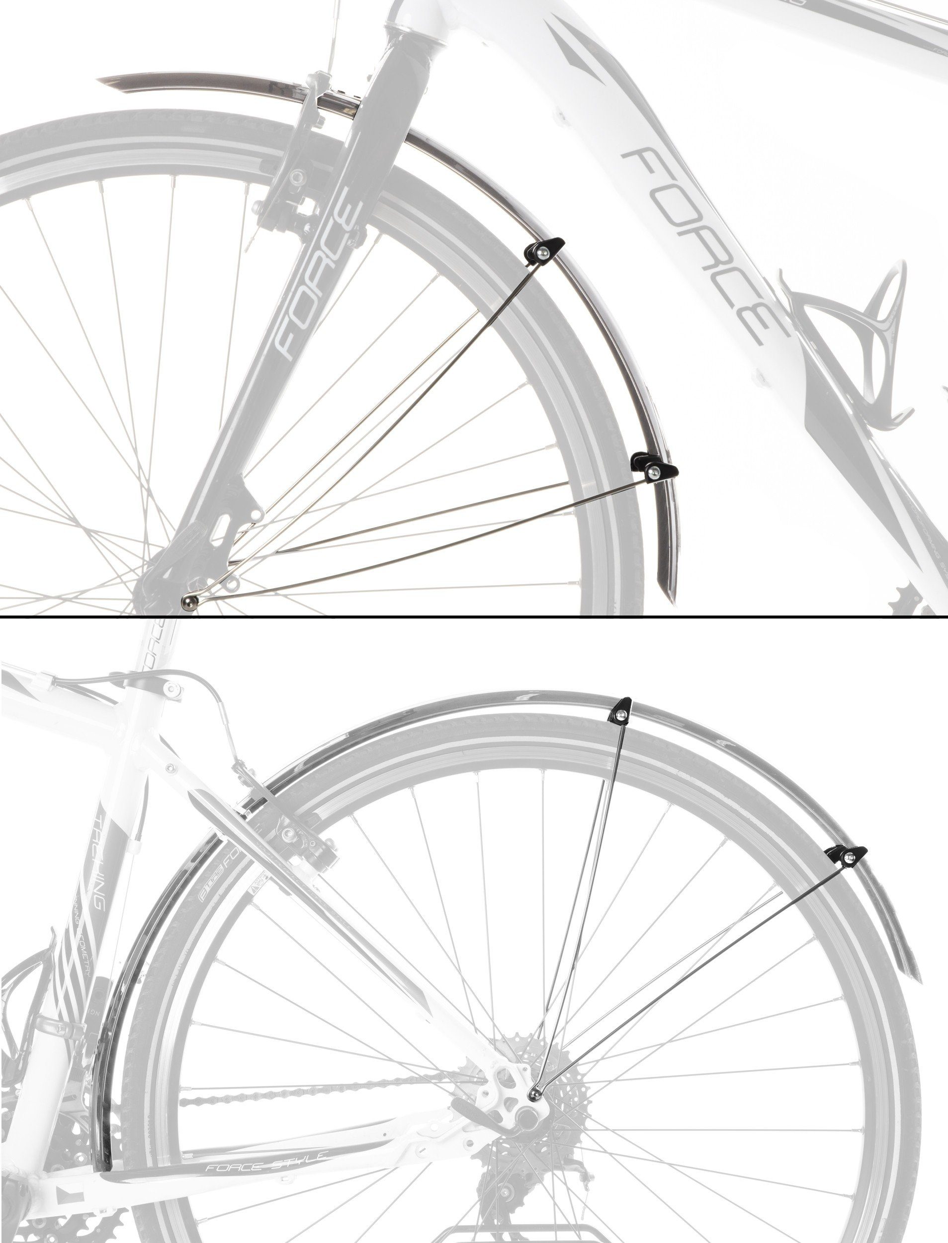FORCE Schutzblech Force Schutzbleche 28" mit Streben in Breite 48mm