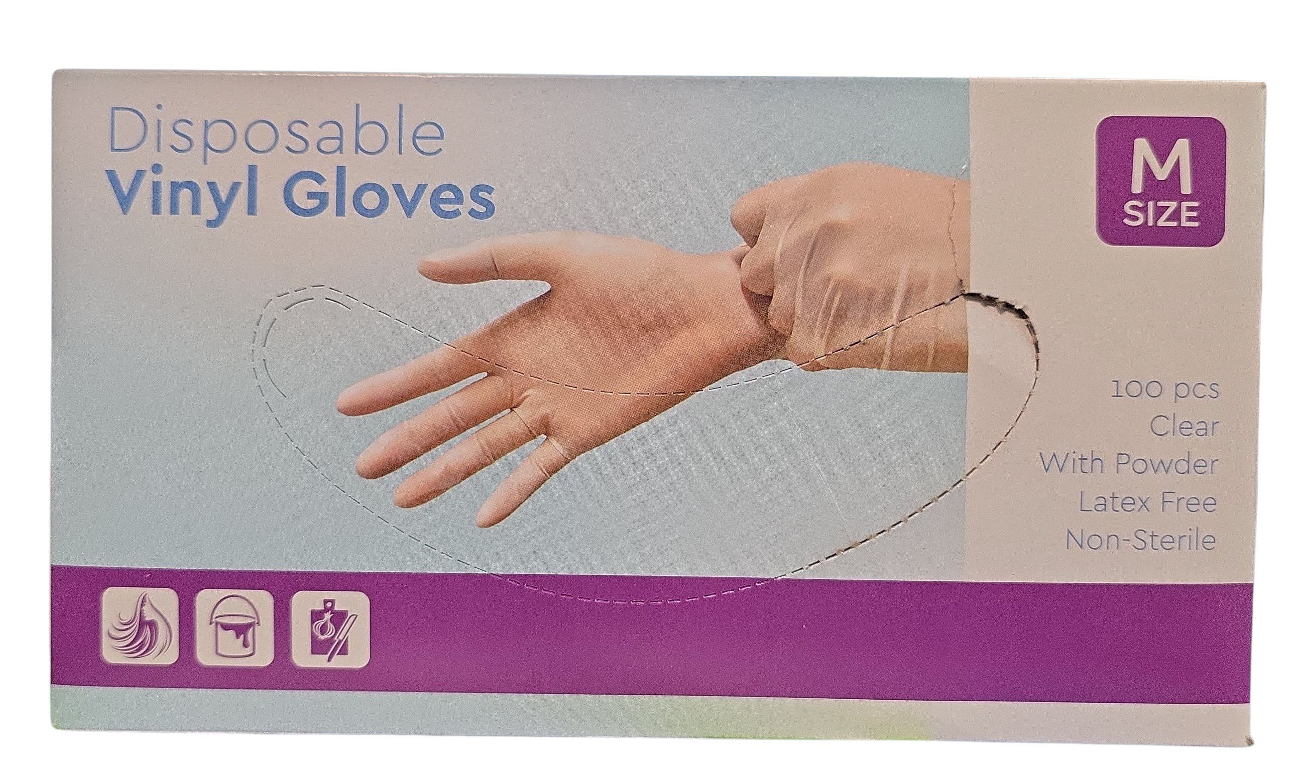 Spectrum Einweghandschuhe Vinyl-Handschuhe Einmalhandschuhe 100 Stück (100-St)