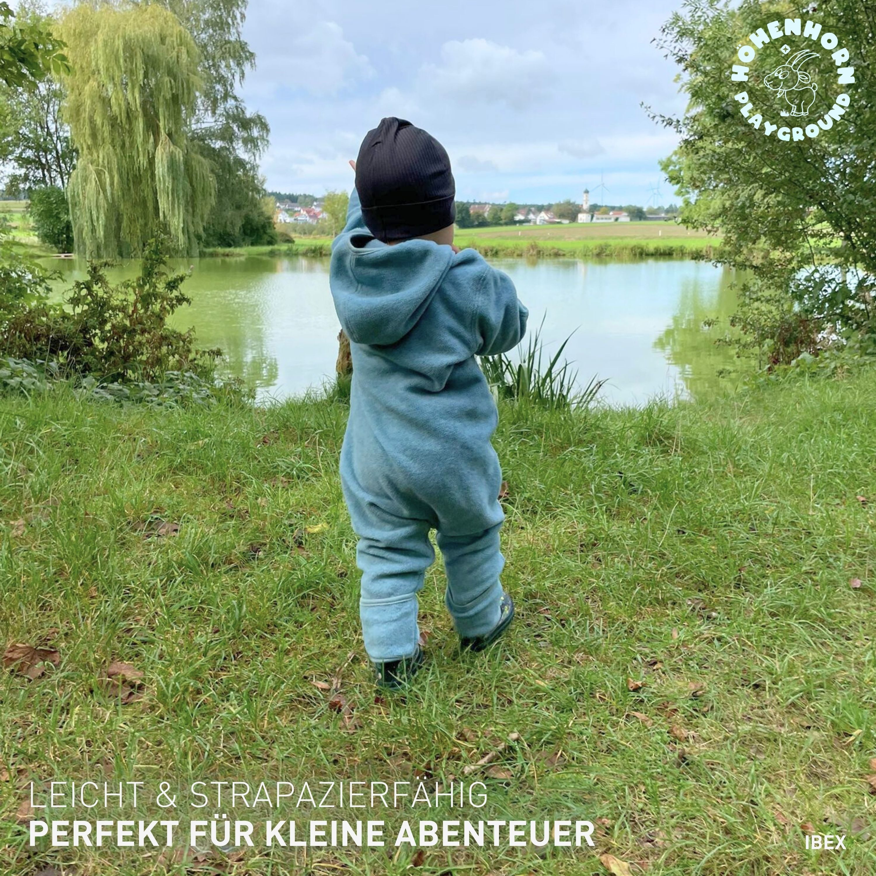 Höhenhorn Strampler Ibex Baby Fleece Overall Winter Herbst Strampler Kleinkind mit Kapuze – Bild 5 von 5