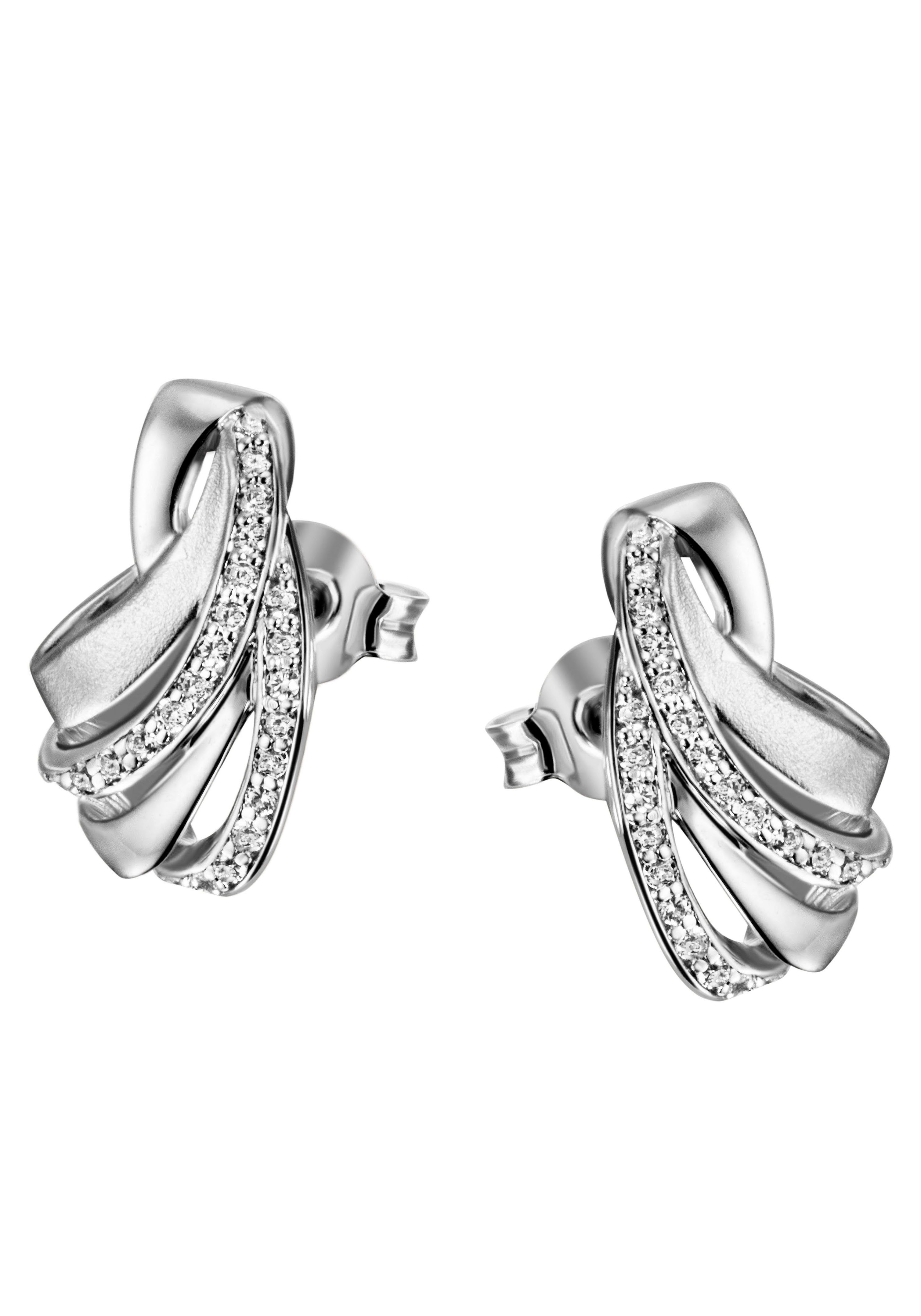 Paar Ohrstecker Schmuck Geschenk Silber 925 Ohrschmuck Glitzer