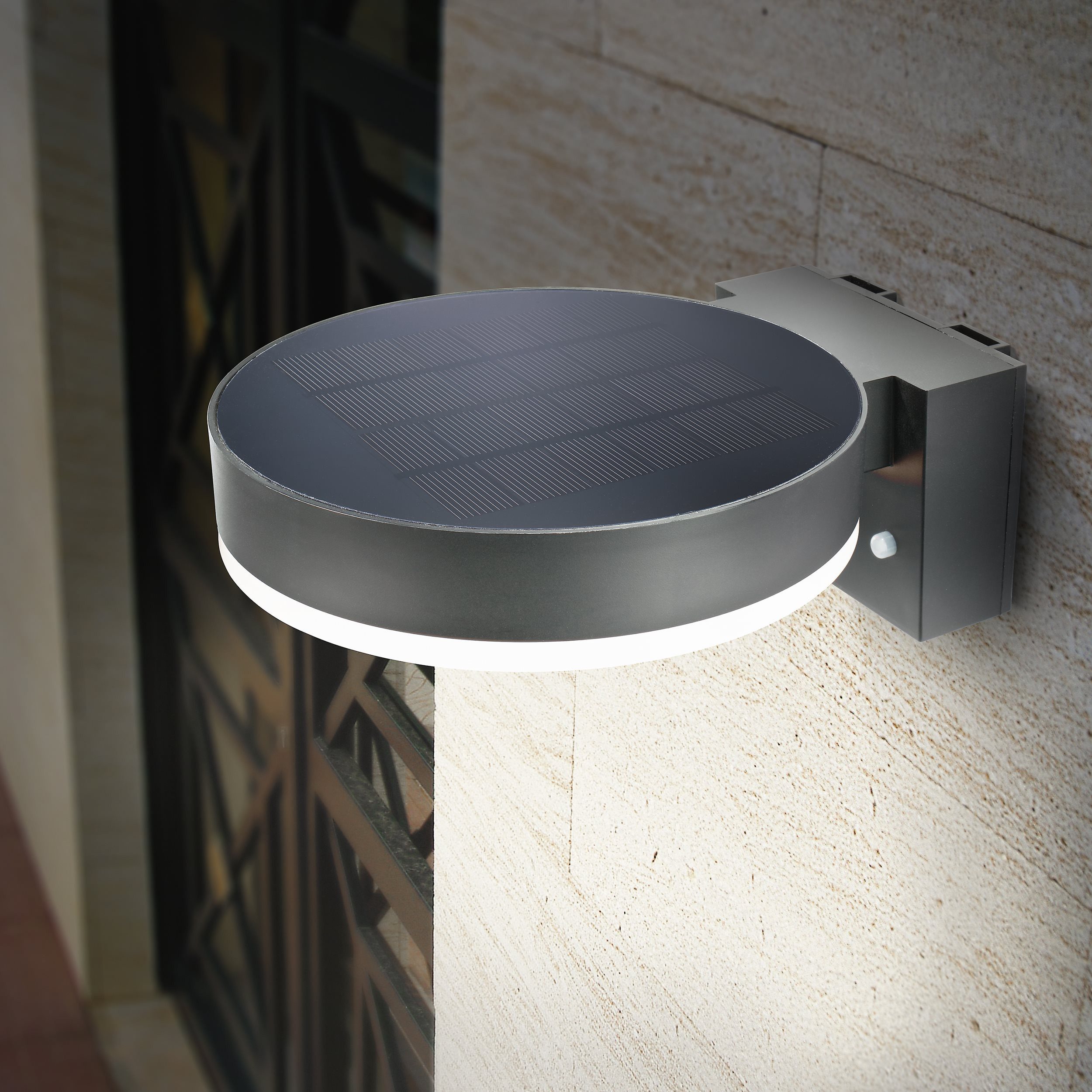 esotec Hausnummer Solar Hausnummernleuchte DIANA mit Bewegungsmelder 40LEDs 4000K 102598