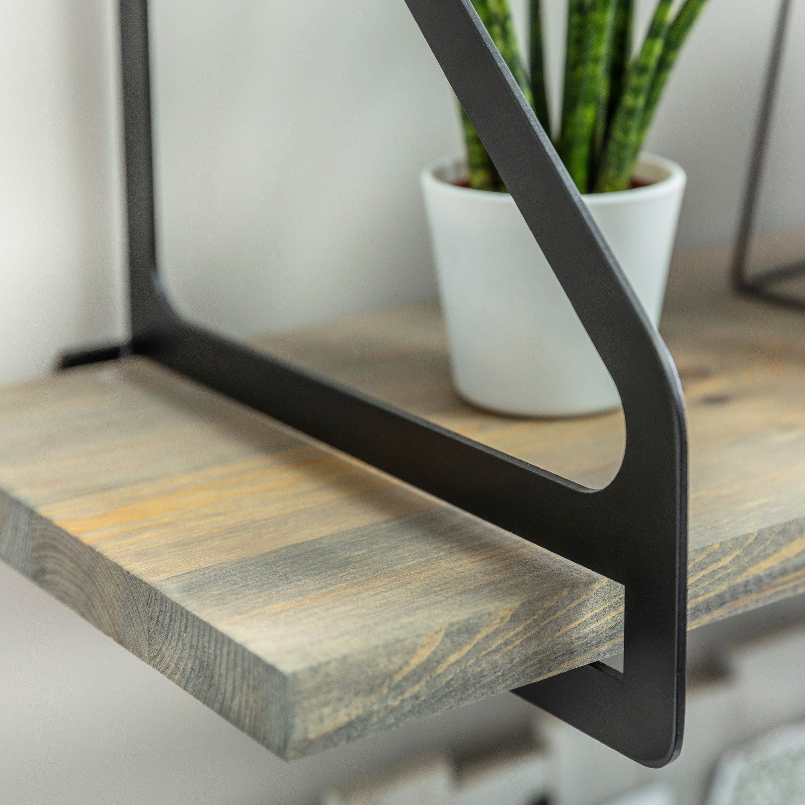 SO-TECH® Wandregalhalter Regalkonsole RK09 schwarz Stahl Regalwinkel für Holzplatten, 2-tlg., Tragkraft je Paar: 20 kg