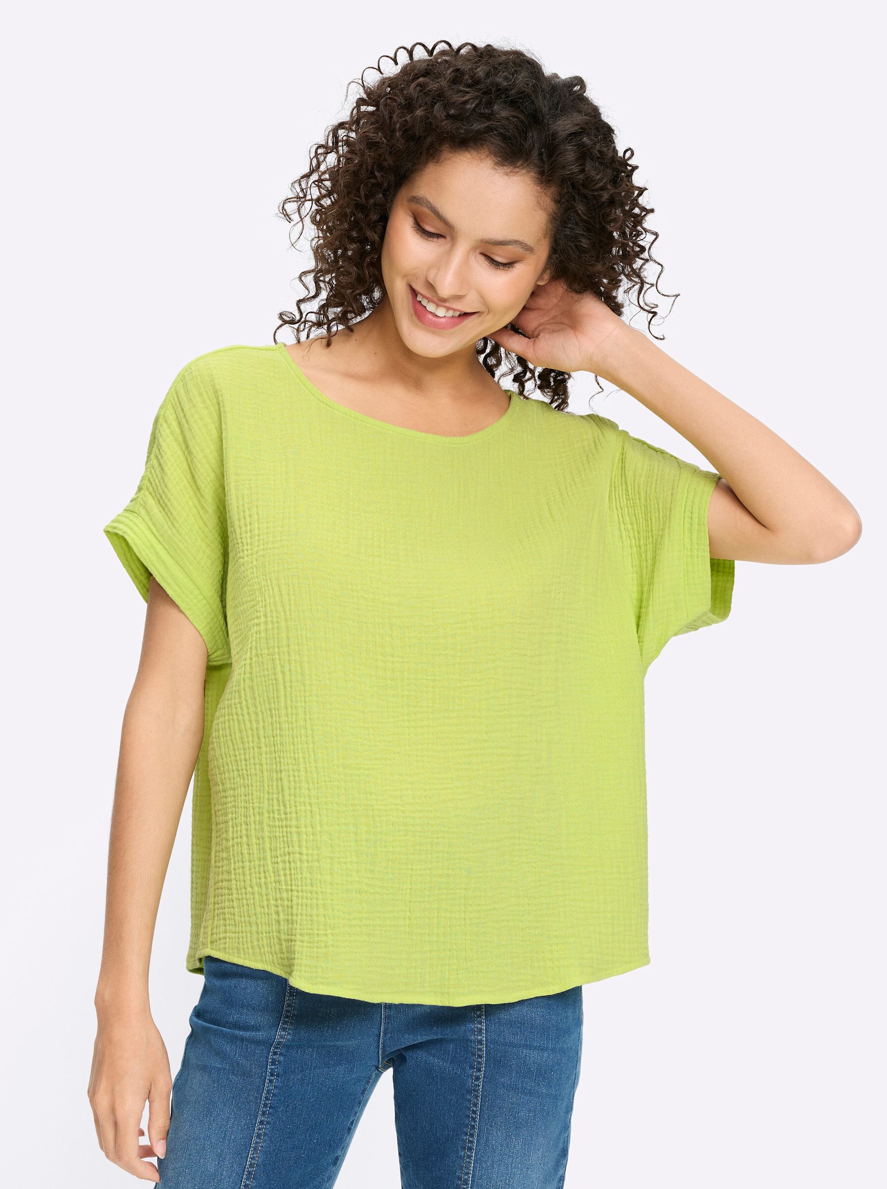 Klassische Bluse Bluse Kurzarm