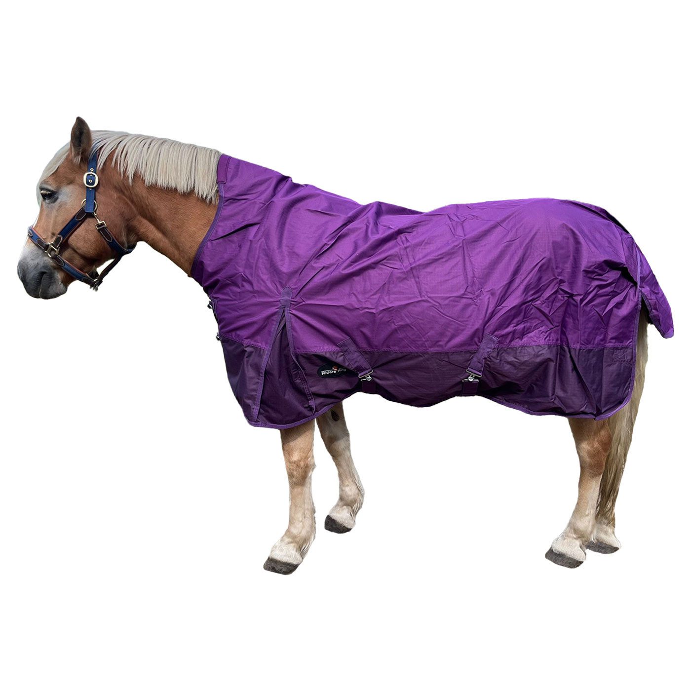 Pferde-Regendecke Outdoordecke 600D mit Highneck & Fleece - Lila