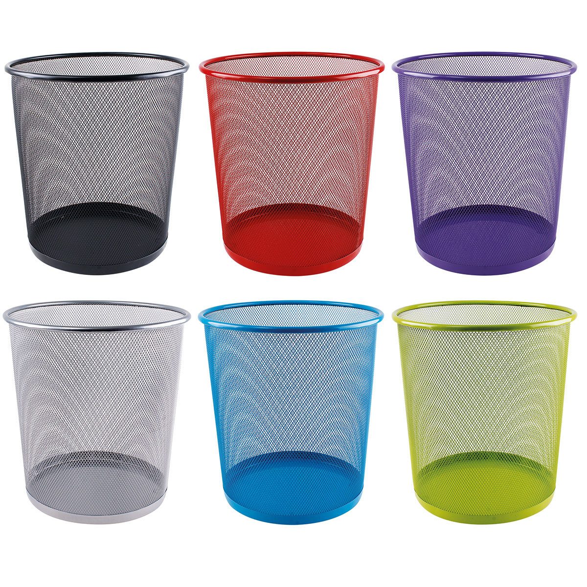 Linder Exclusiv GmbH Papierkorb Papierkorb - Mülleimer - Papiermülleimer - Büro Papierkorb aus Metall