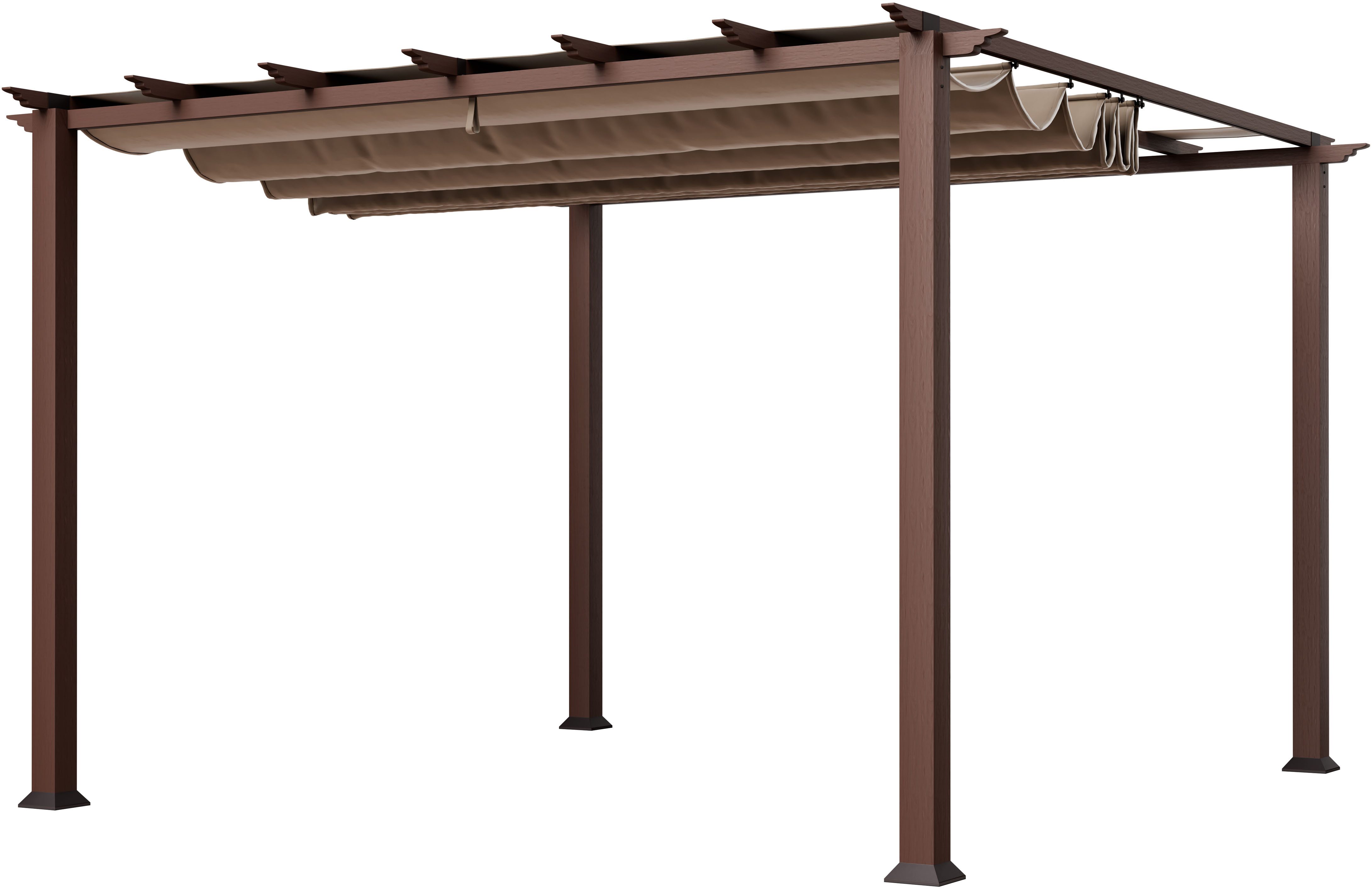 Paragon Pavillon FLORIDA, Aluminiumpavillon mit verstellbarem Sonnensegel