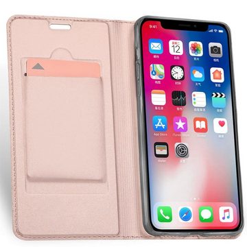 CoolGadget Handyhülle Magnet Case Handy Tasche für Apple iPhone X / XS 5,8 Zoll, Hülle Klapphülle Ultra Slim Flip Cover für iPhone XS Schutzhülle