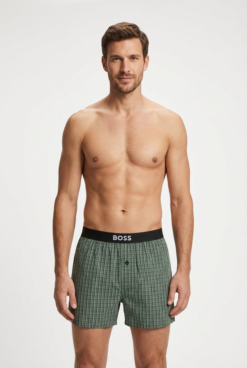BOSS Pyjamashorts 2P Boxer Shorts EW (Packung, 2-tlg., 2er) mit Logobund günstig online kaufen