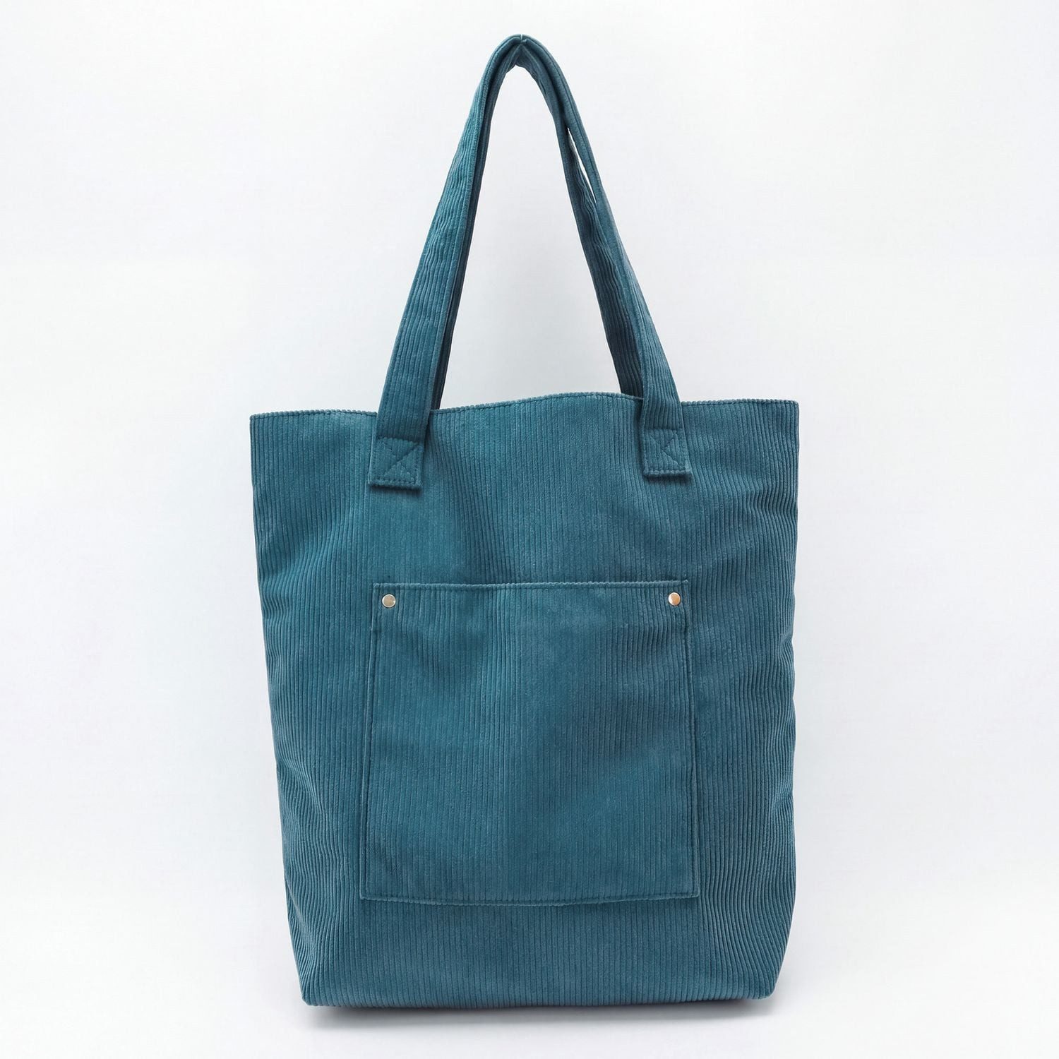 Tragetasche Shopper mit offener Vordertasche (petrol)