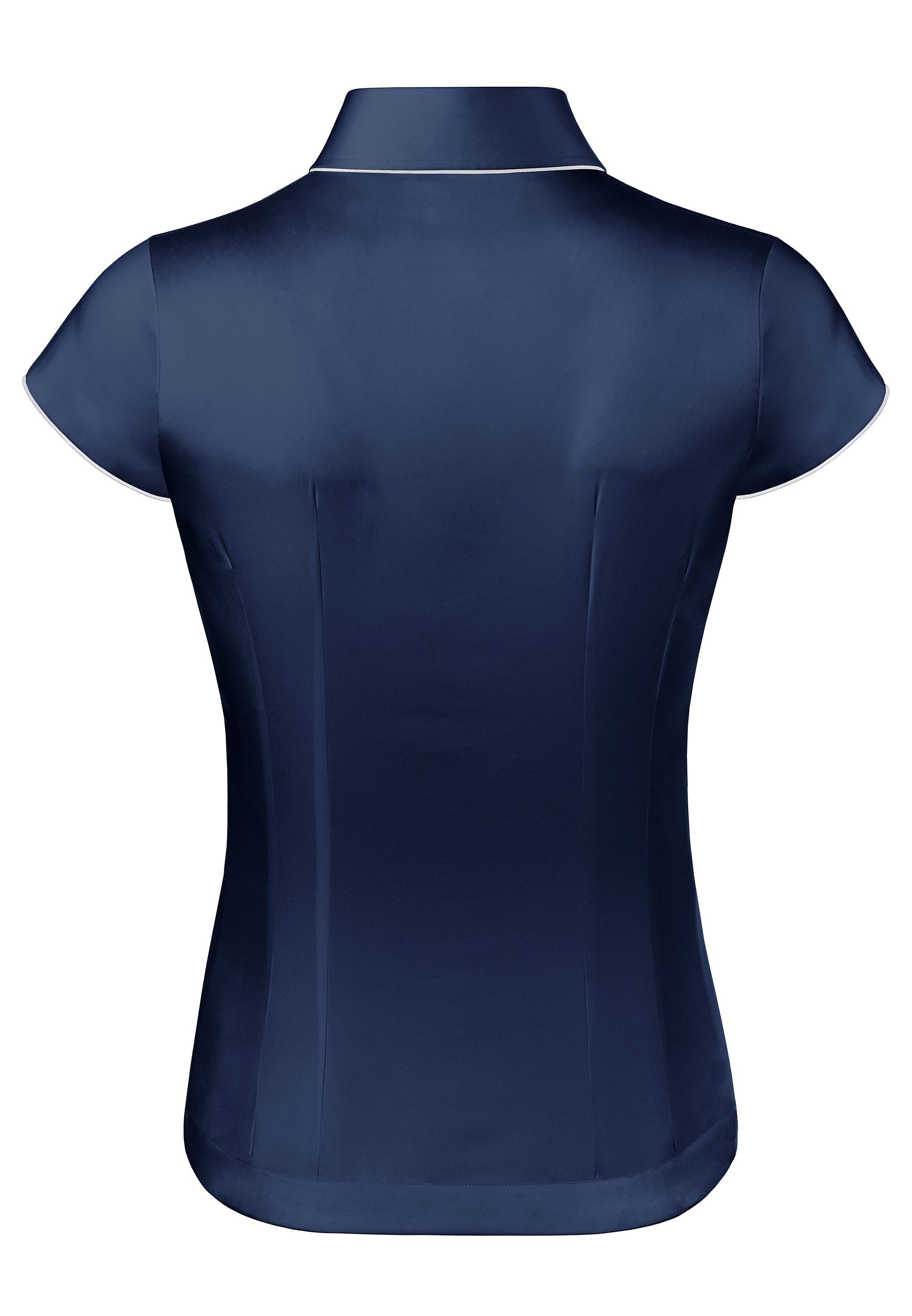 Vincenzo Boretti Klassische Bluse tailliert stretch Kurzarm