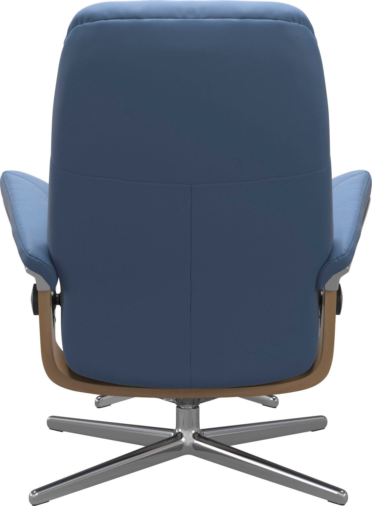 mit Holzakzent mit Hocker), Größe Base, S, Hocker, & Relaxsessel (Set, M mit Cross Relaxsessel Consul L, Stressless® Eiche