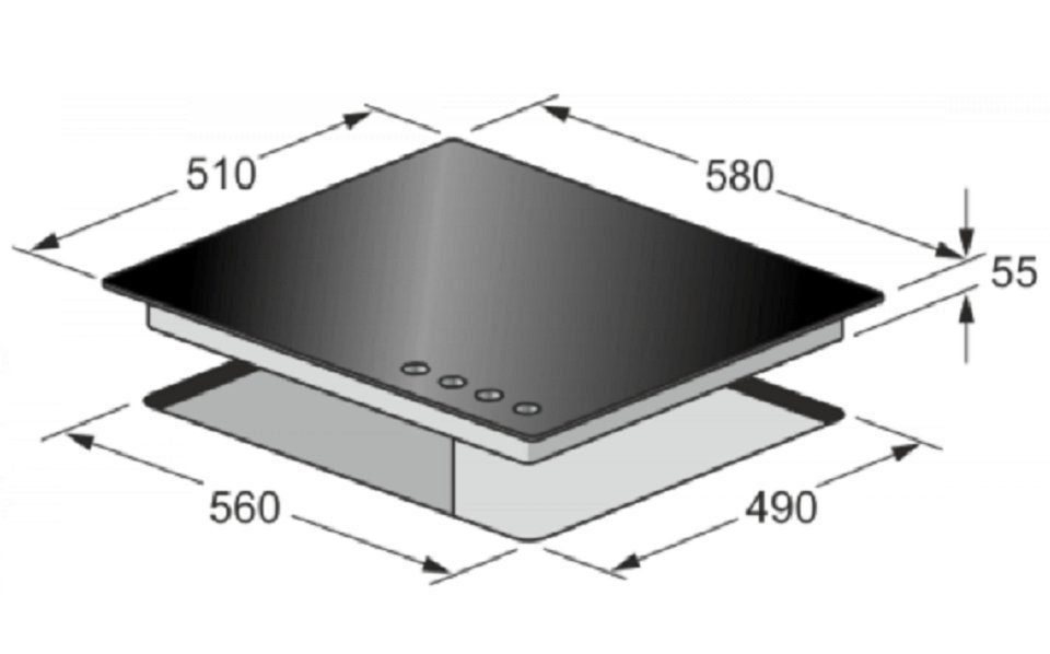 Kaiser Küchengeräte Backofen-Set EH 6355 RotEm+KCG 6335 RotEm, Elektro Einbau Backofen Autark 60cm 67L +Gas-Kochfeld 60 cm