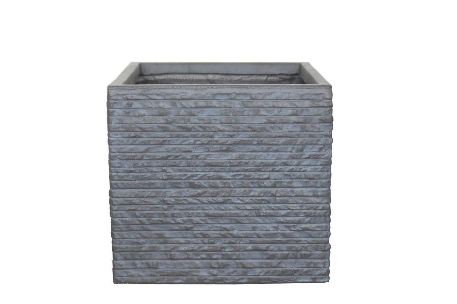Klinkeroptik tegawo Brickstone grau, mit quadratisch Blumenkasten Abflussloch