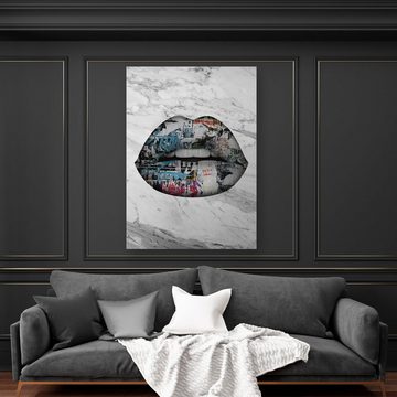 ArtMind XXL-Wandbild DESIGNER - LIPPEN, Premium Wandbilder als Poster & gerahmte Leinwand in verschiedenen Größen, Wall Art, Bild, Canva