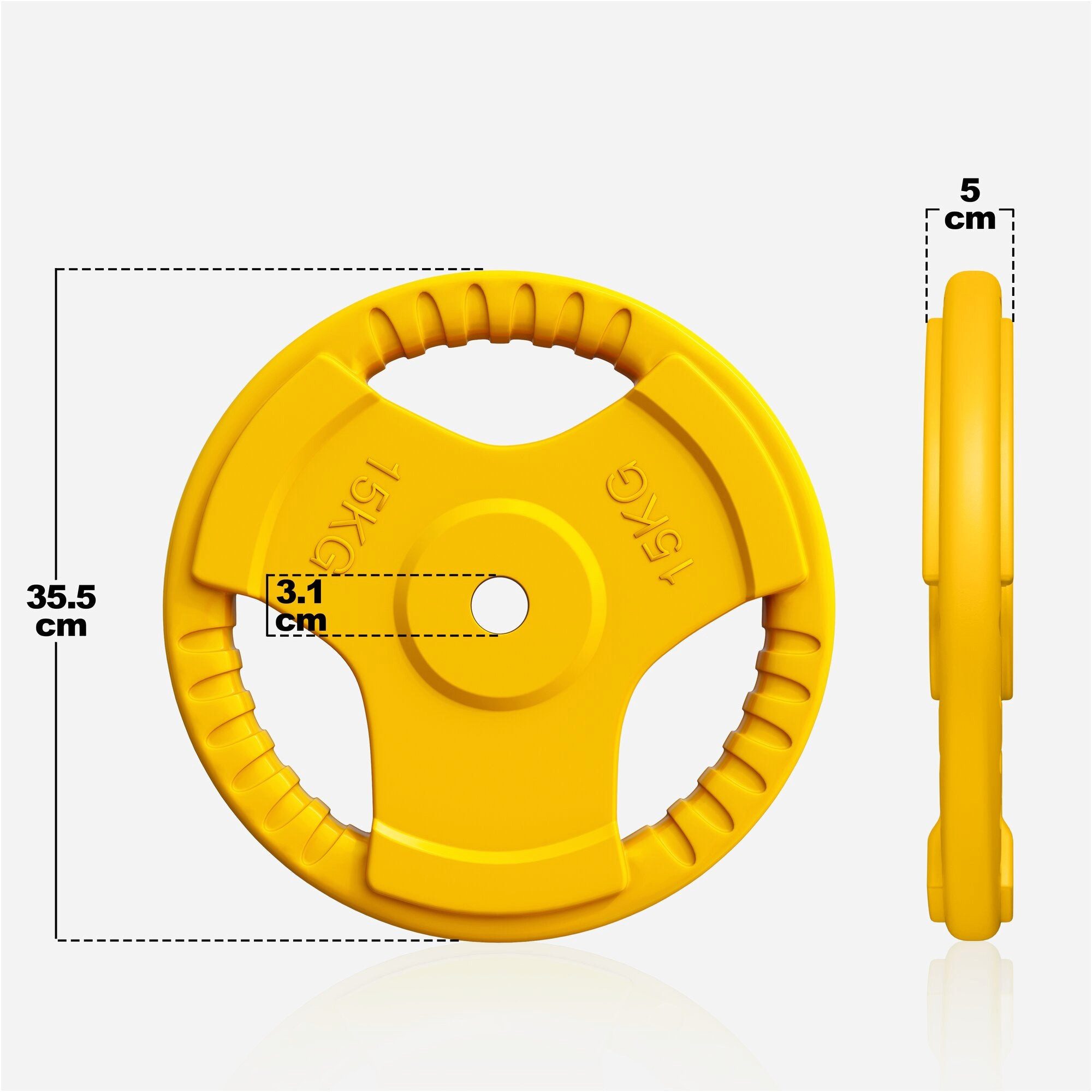 GORILLA SPORTS Hantelscheibe Hantelscheibe 30/31 mm Gummi Gripper 1,25-25 KG, 15 kg, (1-tlg)