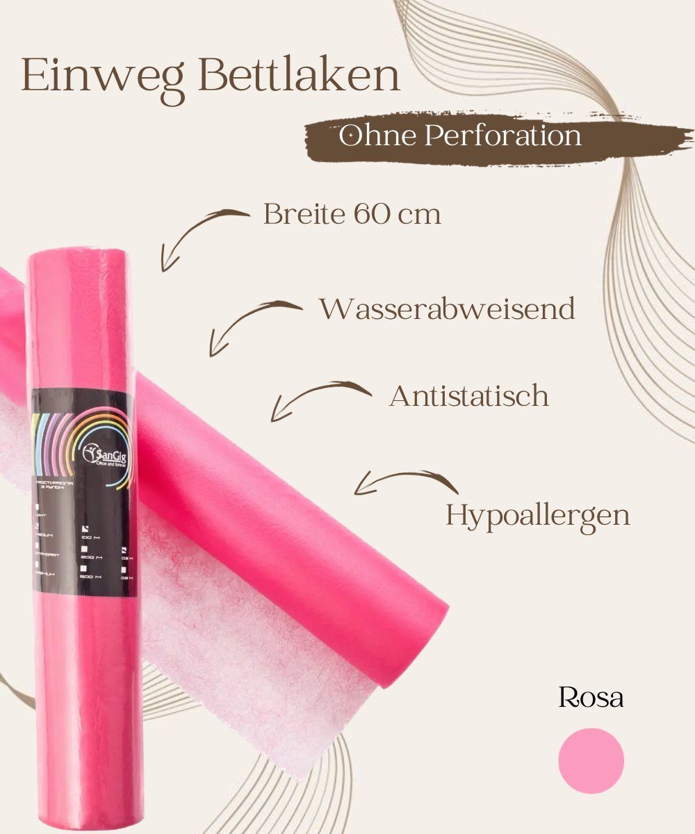 STM Company Bettlaken Einweg Bettlaken in Rolle 0,6x200 m, Gummizug: ohne, günstig online kaufen