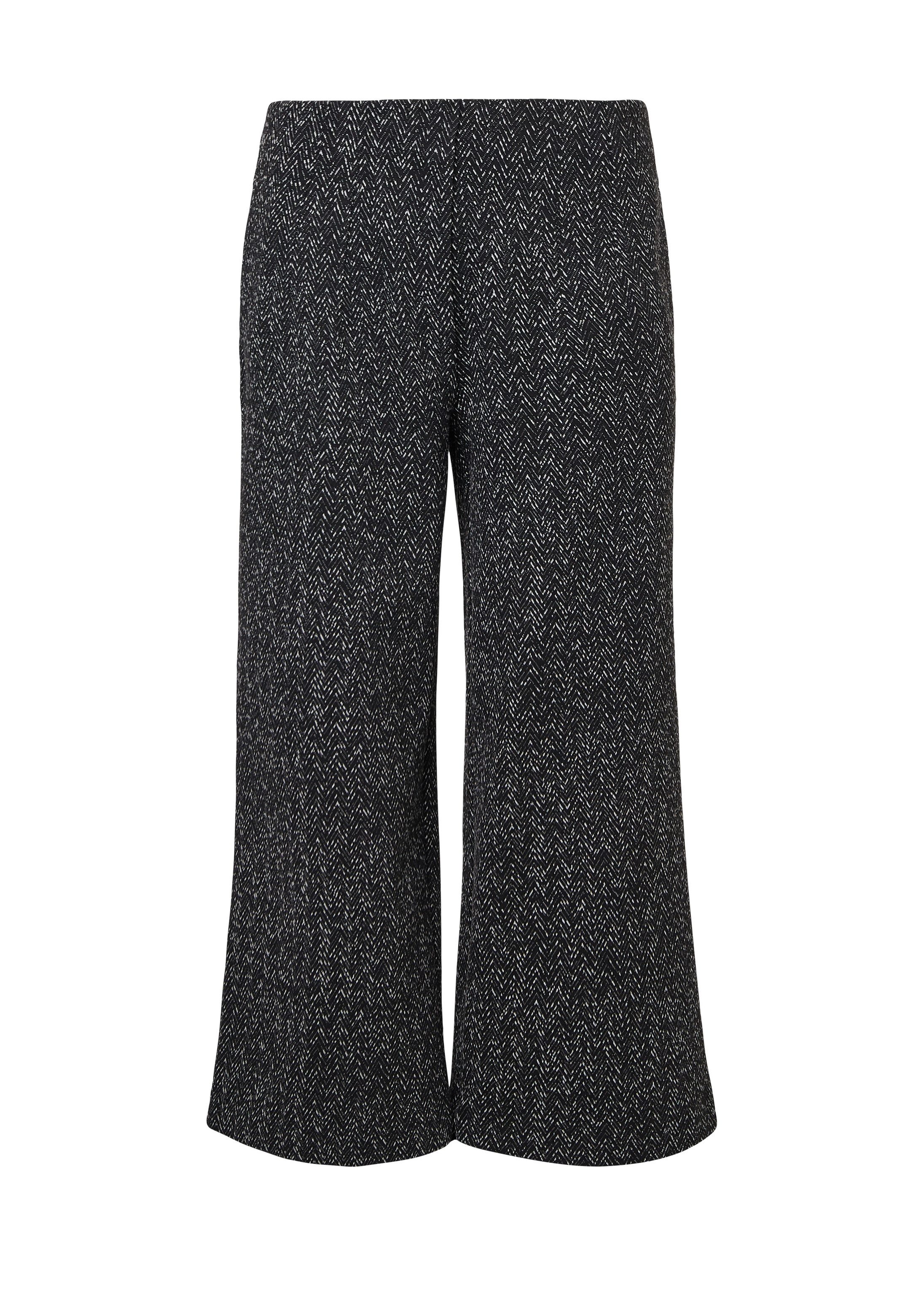 s.Oliver Culotte Hose Culotte aus Jersey mit Fischgratmuster